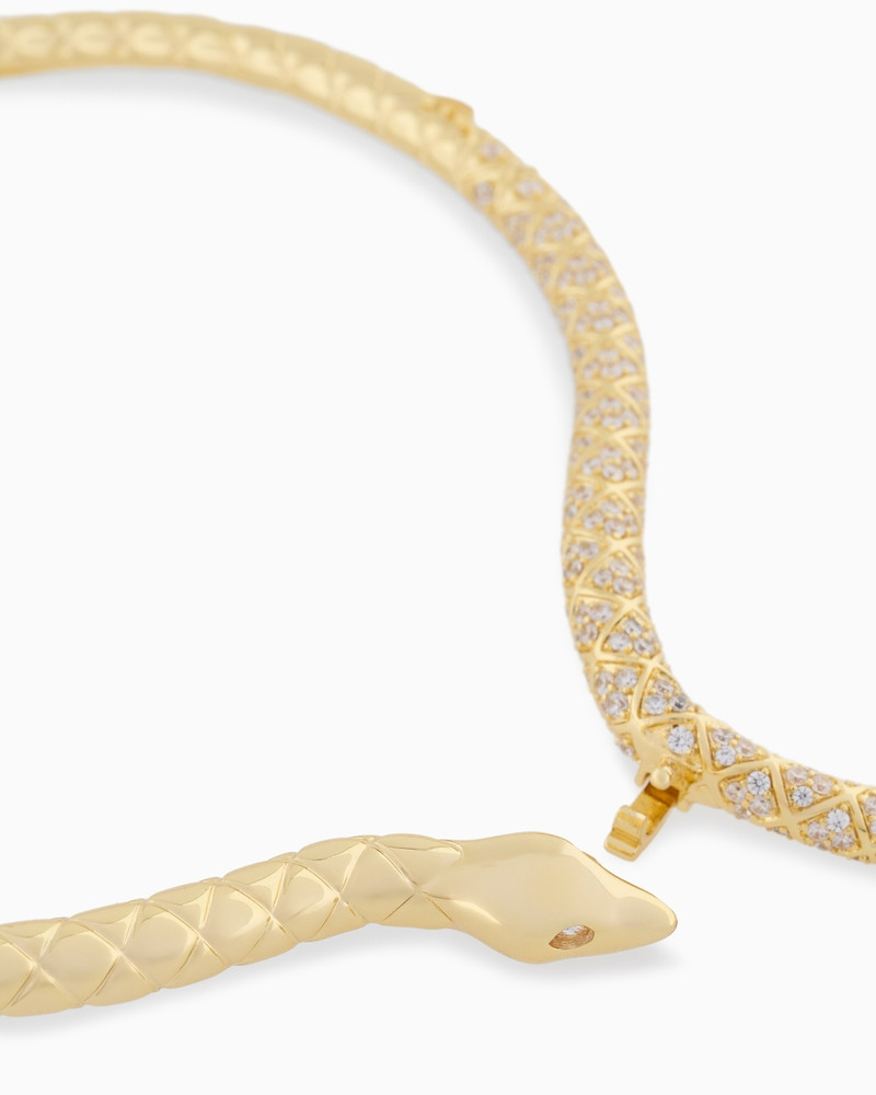 GOLD-TONE BRASS COLLAR NECKLACE 4