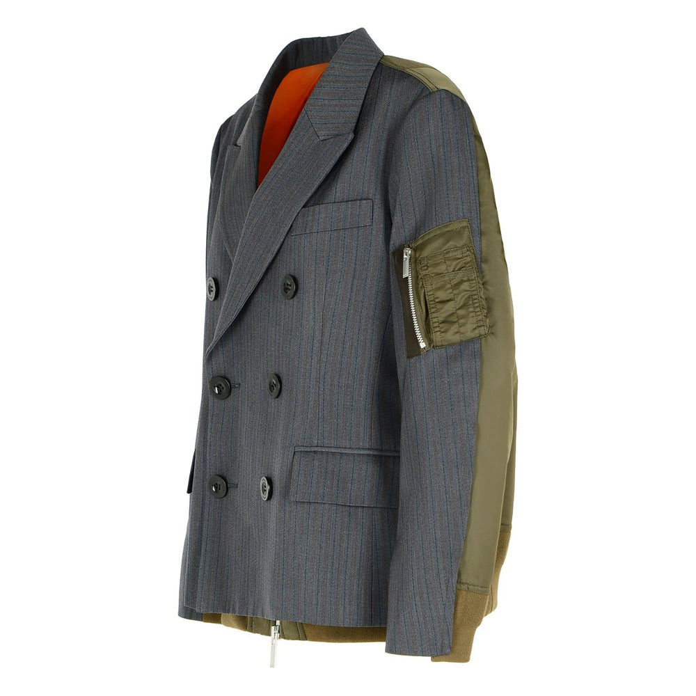 Sacai Grey Jackets - Bomber Jackets Women - 3