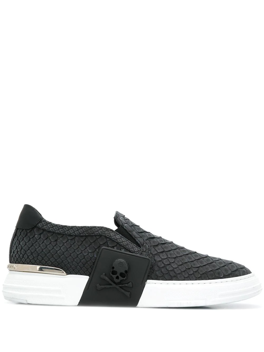 slip-on snakeskin effect sneakers - 1