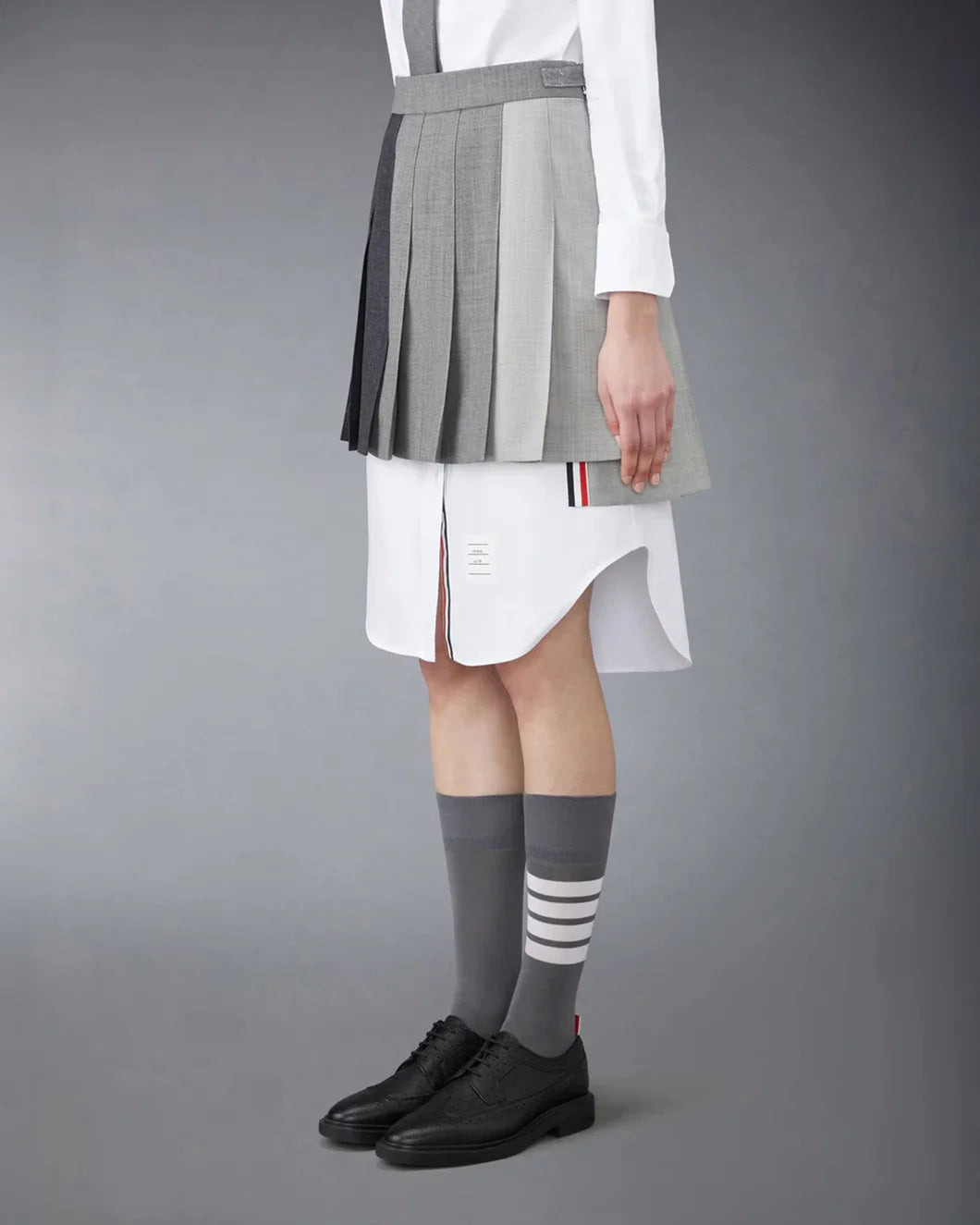 FUNMIX WOOL FRESCO CLASSIC MINI PLEATED SKIRT - 3