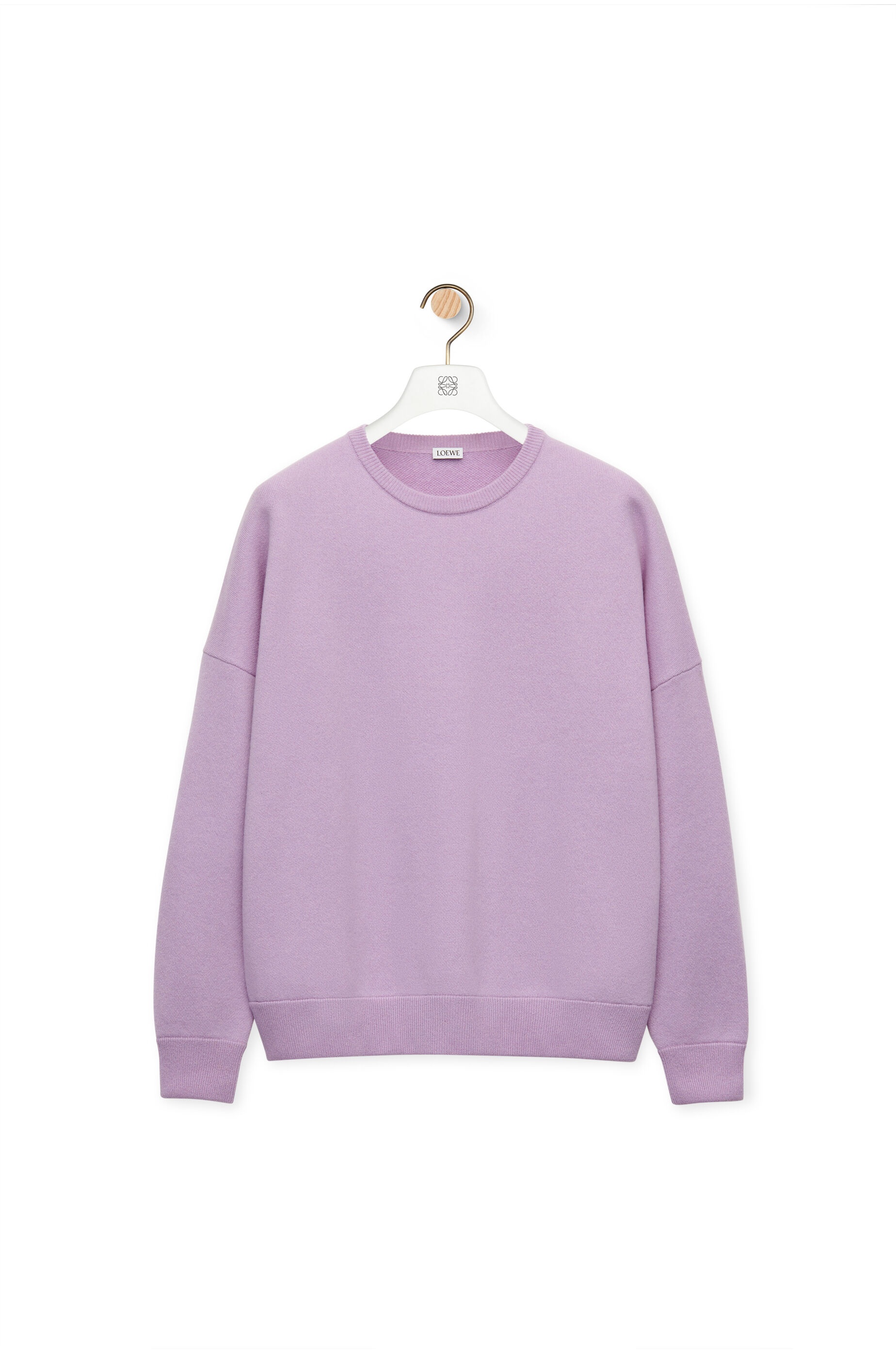 Oversize crew neck sweater in cashmere - 1
