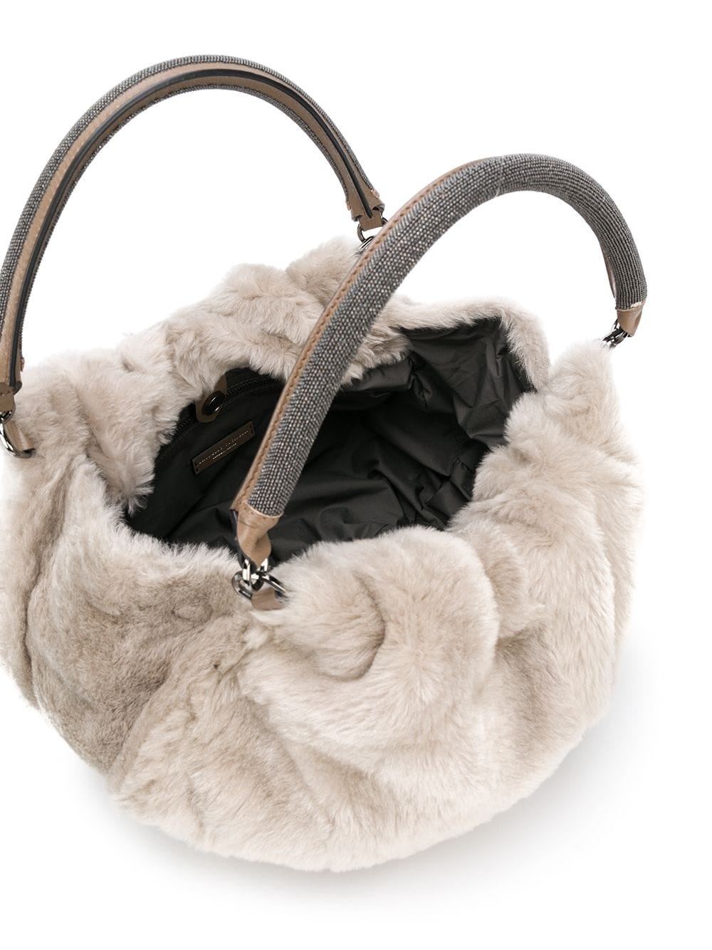 shearling tote bag - 5