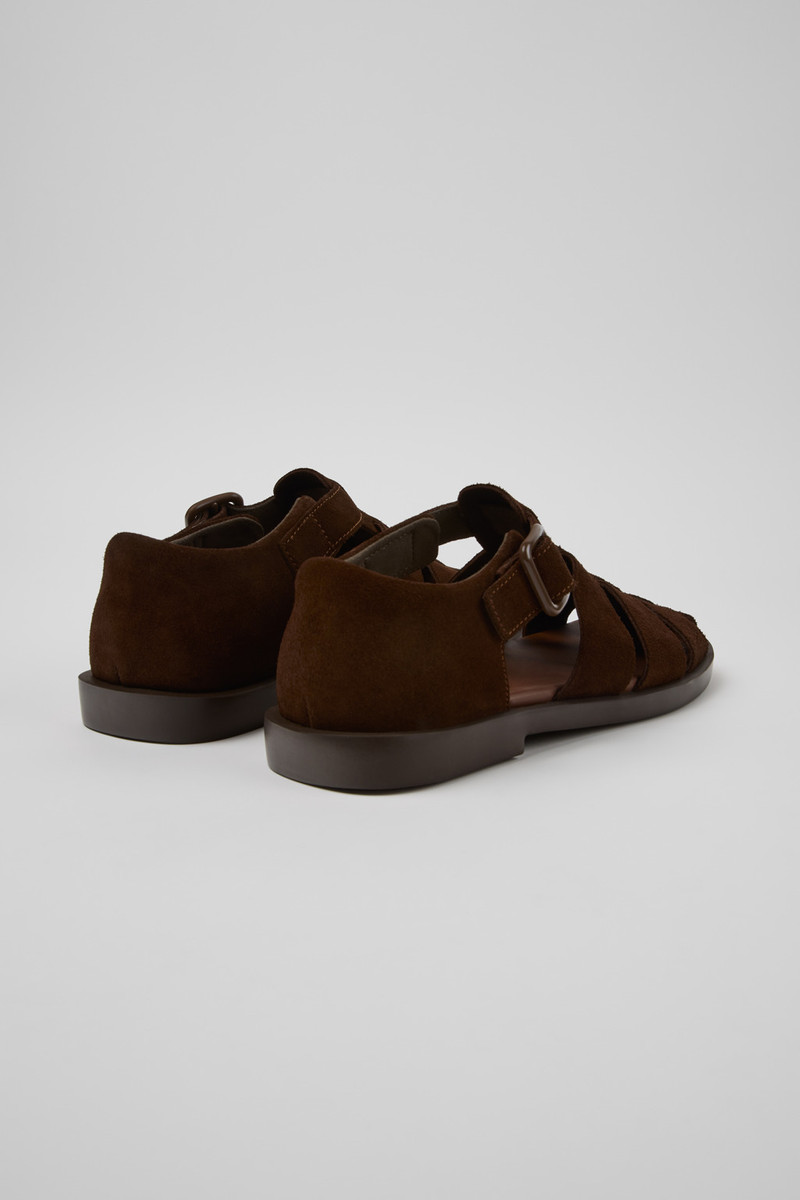 CAMPERLAB Brown Suede Sandals for Men. outlook