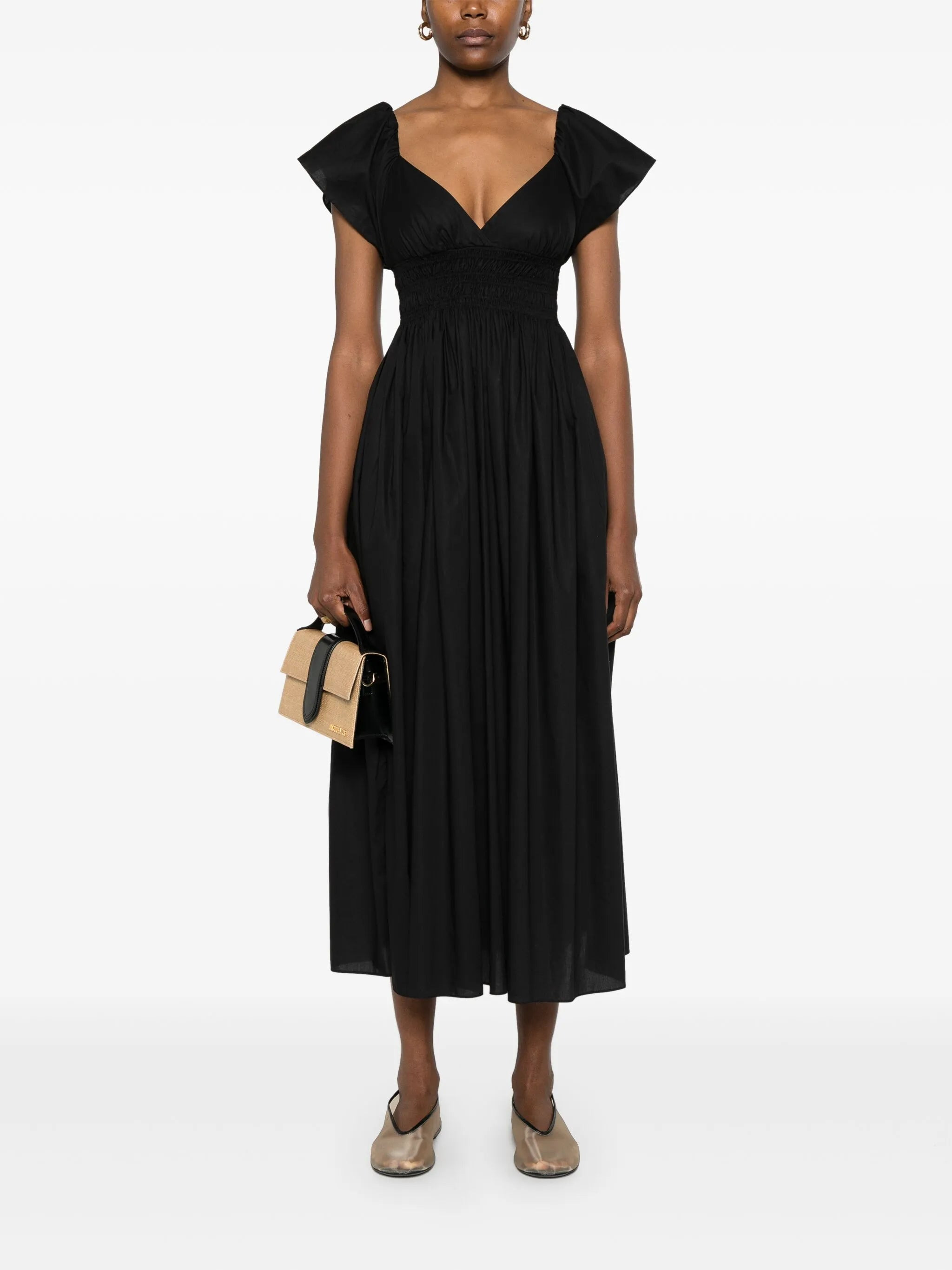 flutter-sleeves midi dress - 2