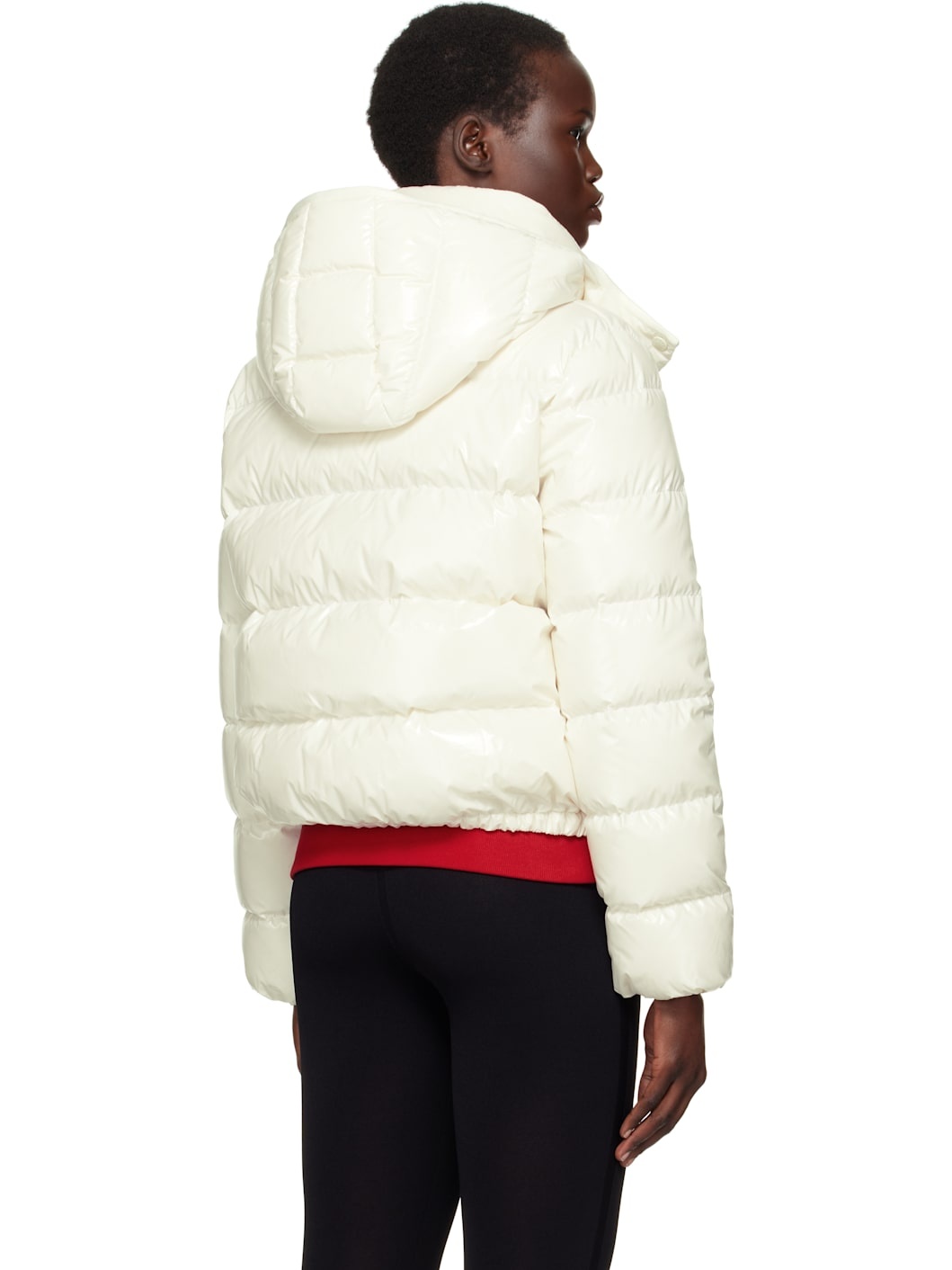 White Andro Hooded Short Down Jacket - 3