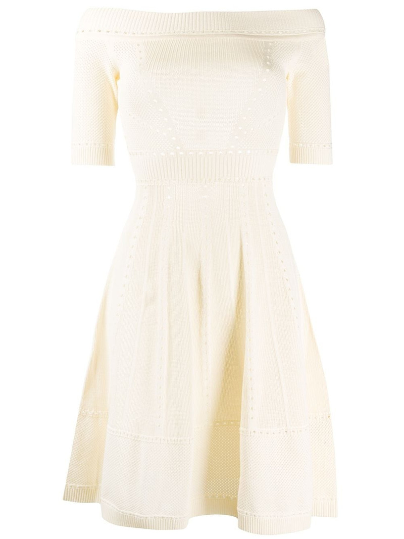 open-knit flared dress 1