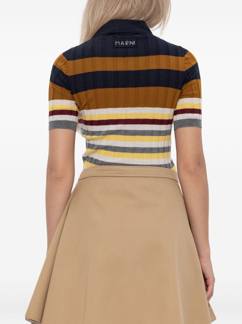 striped polo top - 4