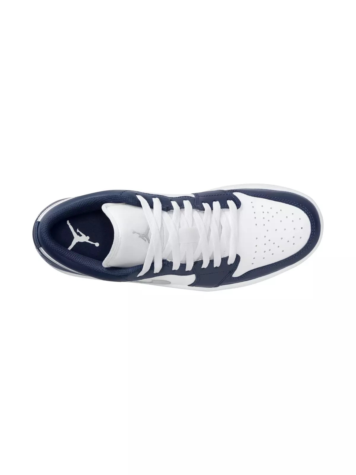 1 Low "White/Wolf Grey/Midnight Navy" Men's Shoe - 8