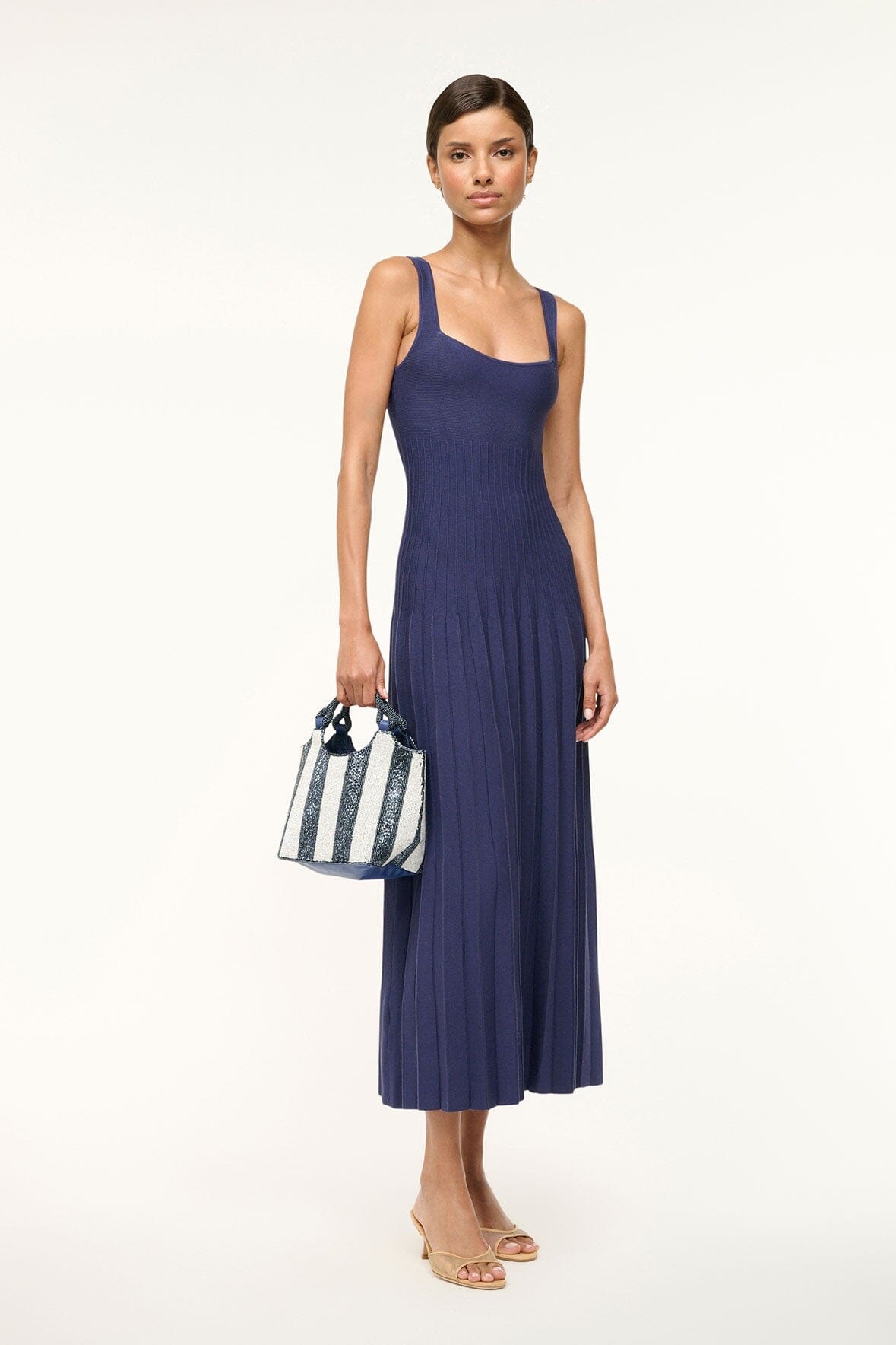 STAUD COTE BEADED BAG BRETON STRIPE - 5