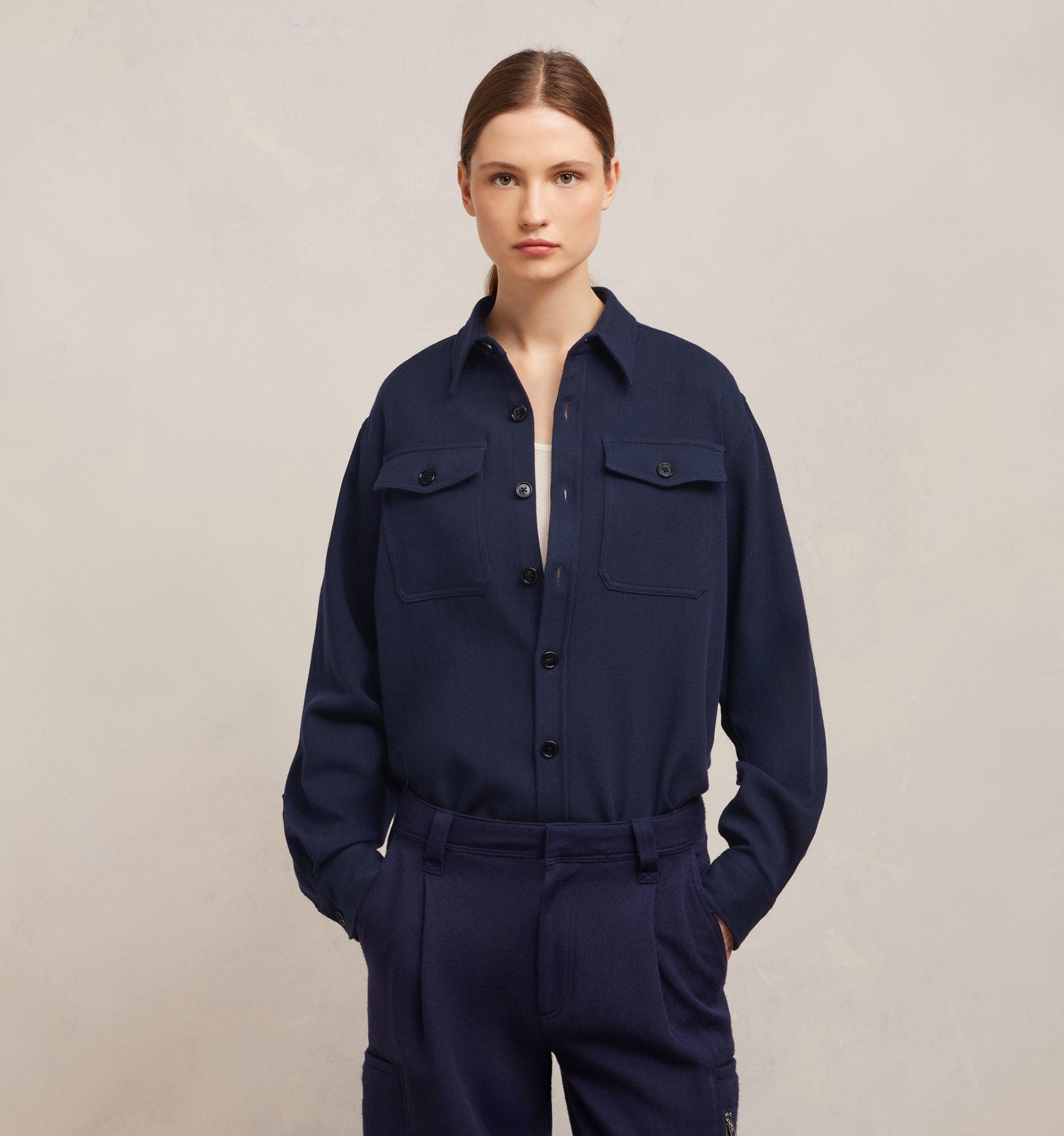 Overshirt With Chest Pocket - 7