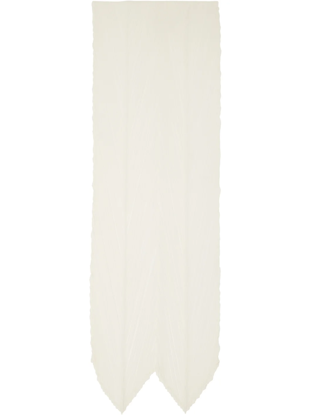White Skinny Scarf - 1