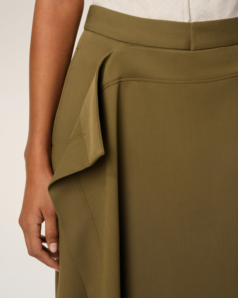 GREEN WOOL FRONT PANEL LARGE TROUSERS 5