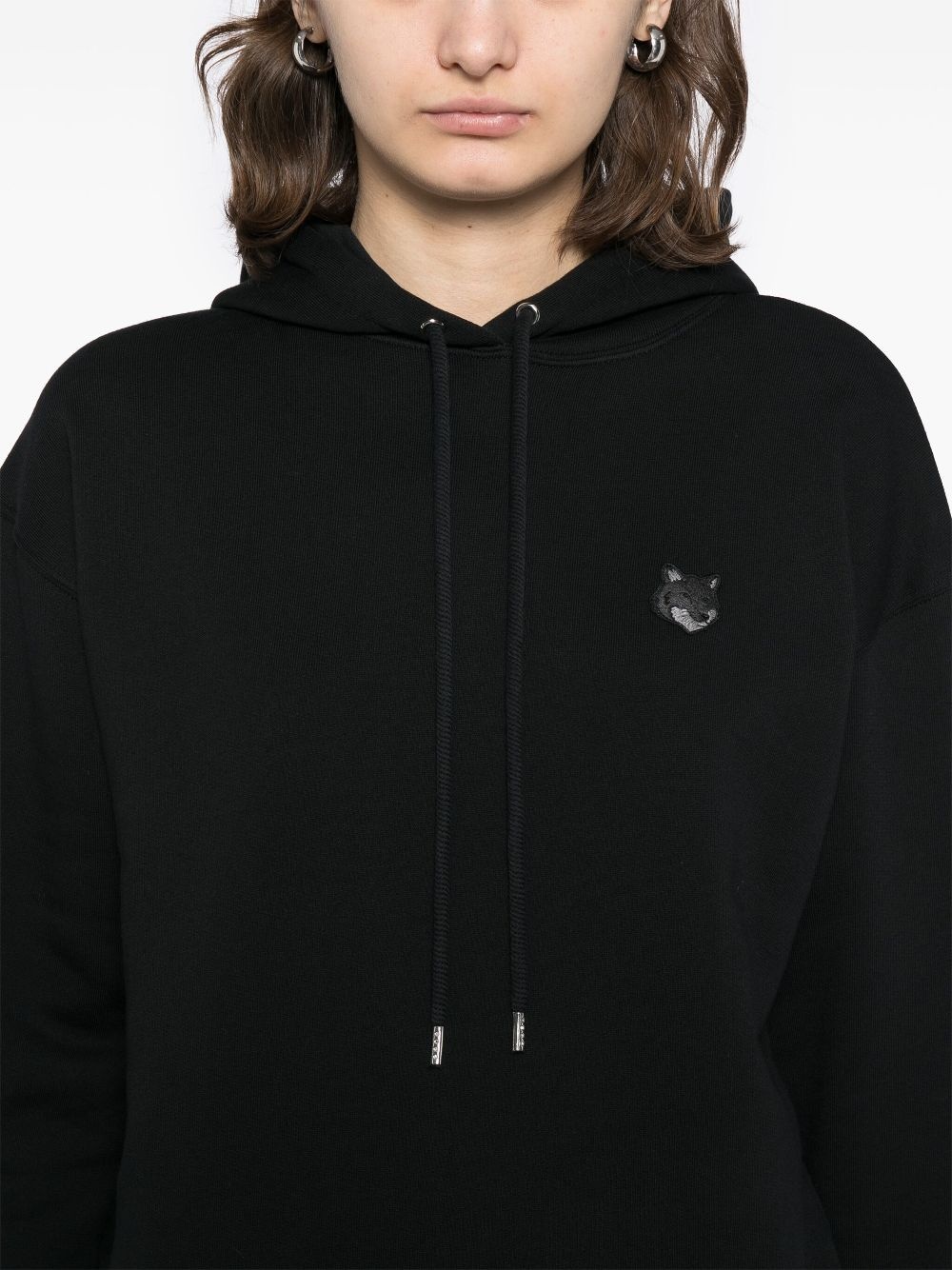 bold-fox-head-patched hoodie - 5