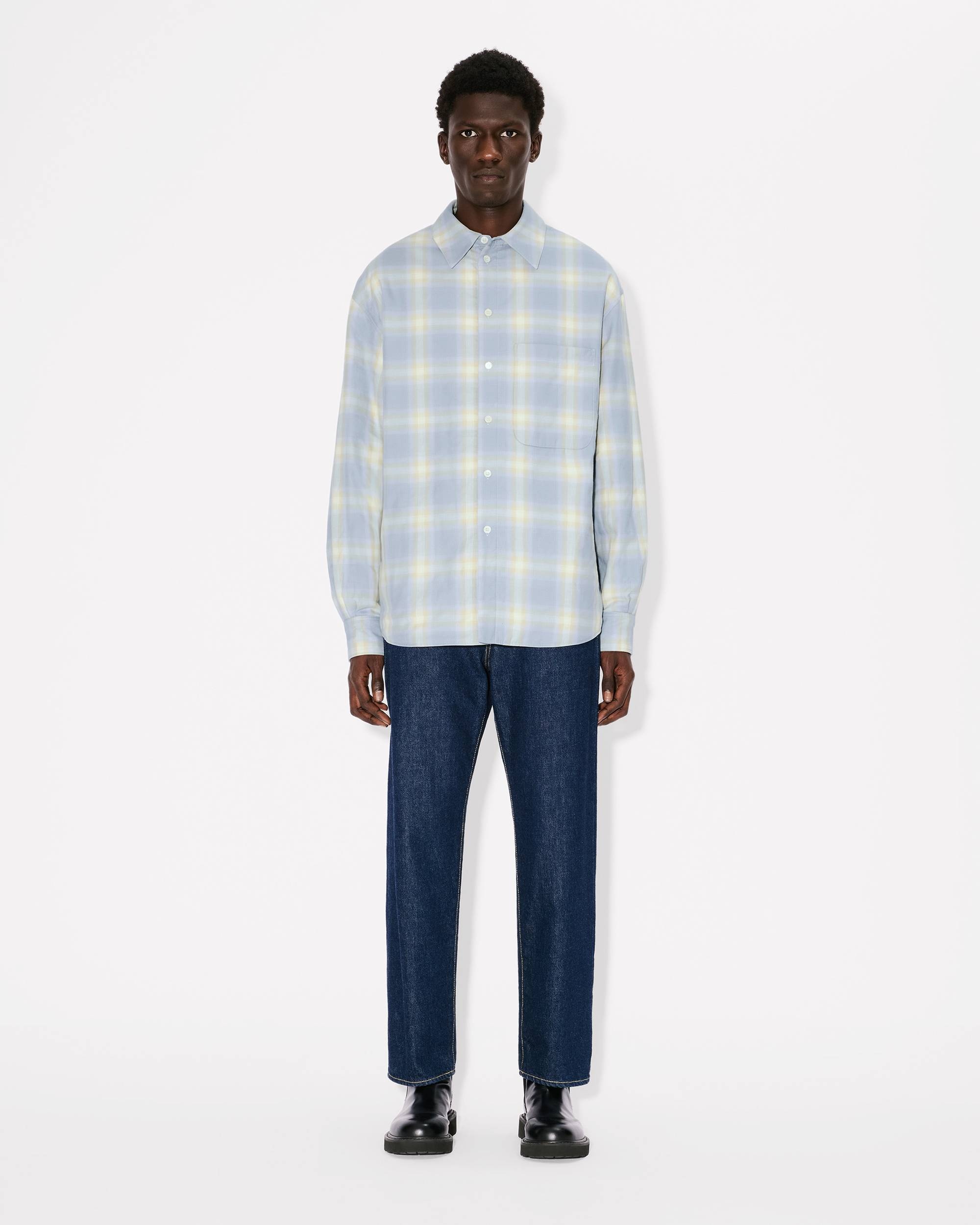 Genderless padded overshirt in cotton - 11