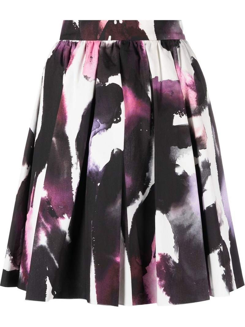 printed pleated skirt 1