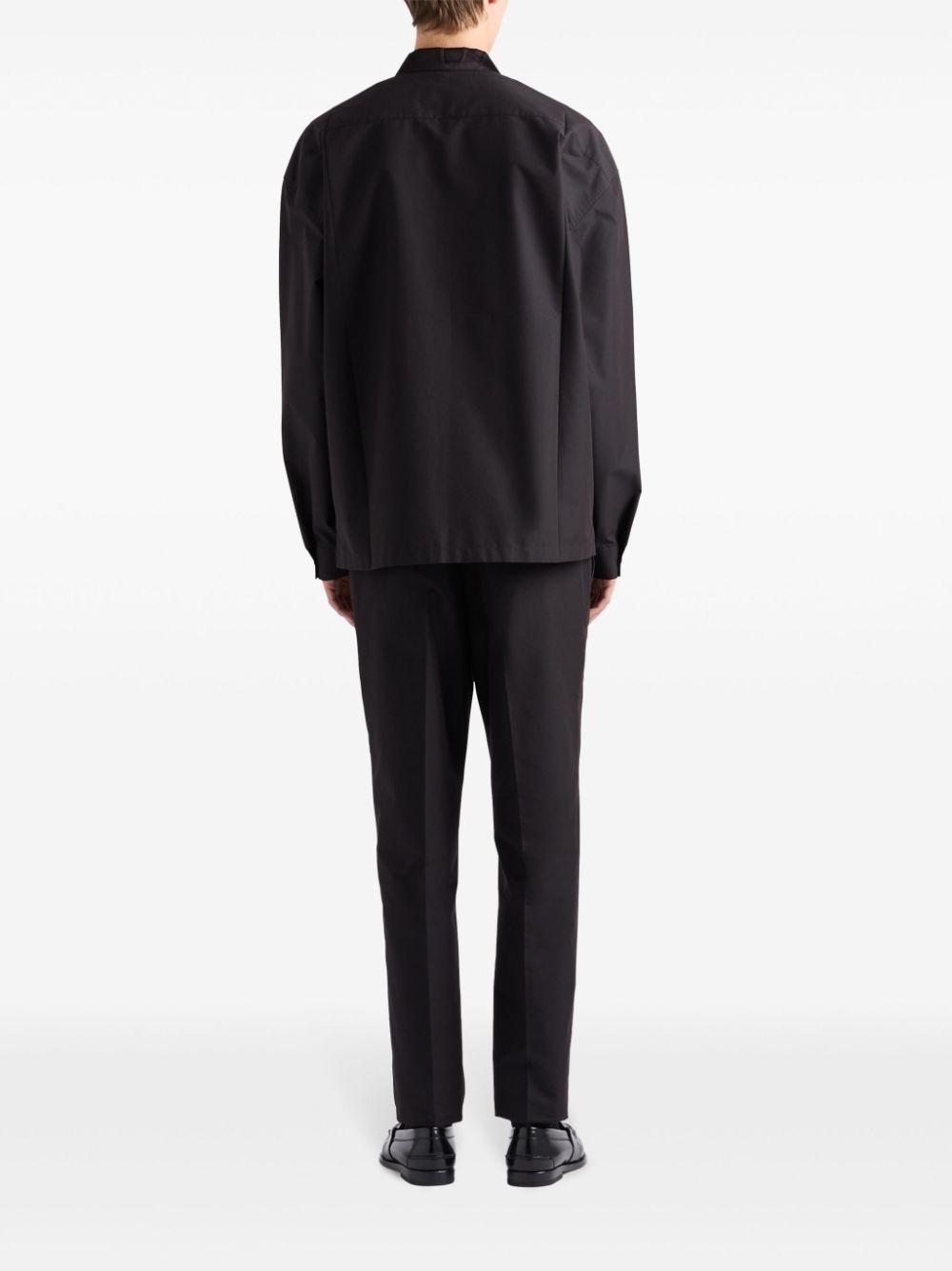 triangle-logo cotton trousers - 3