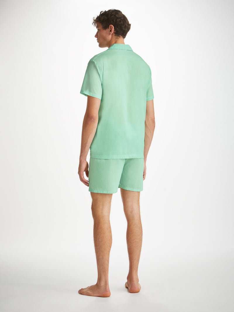 Men's Short Pajamas Amalfi 1 Cotton Batiste Mint - 4