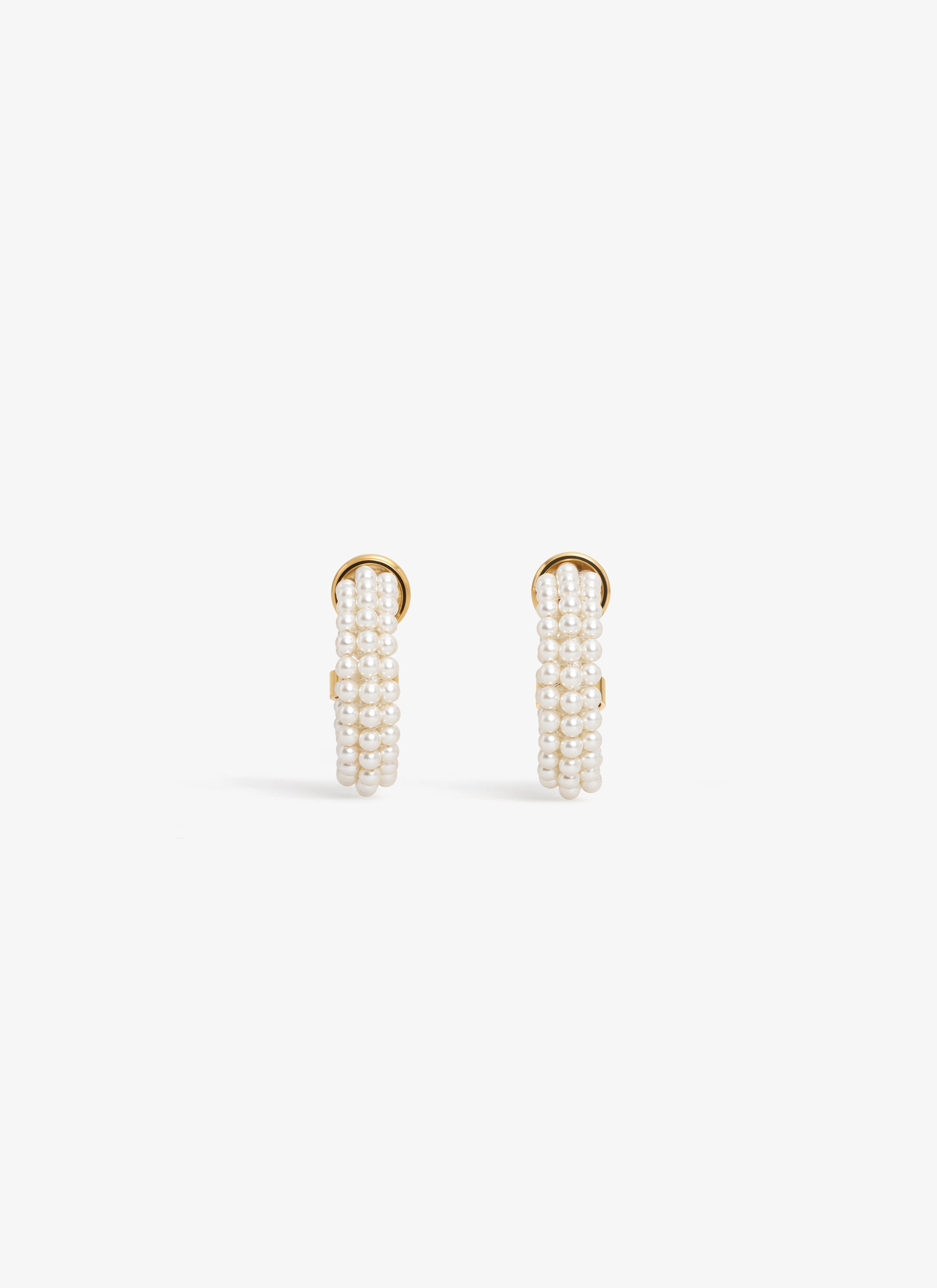 GRAPHIC PEARL HOOP EARRINGS - 3