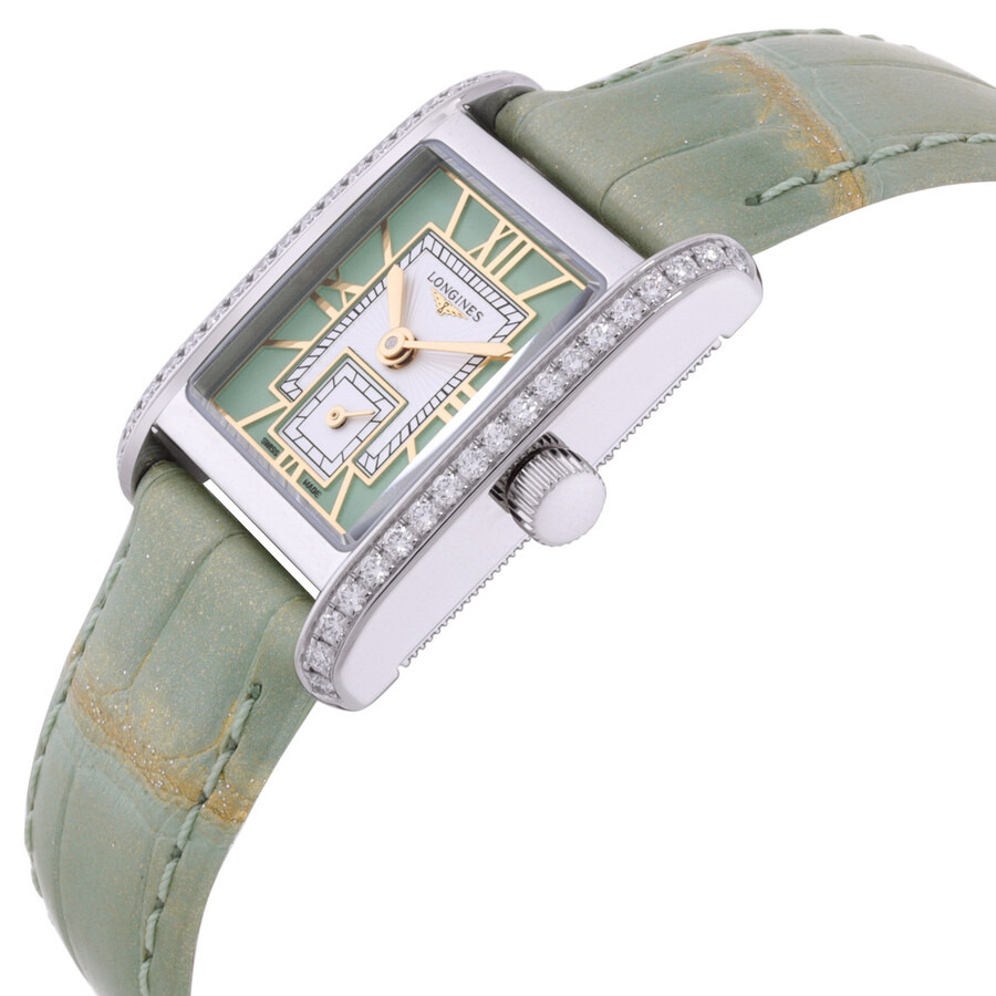 Longines Mini Dolcevita Quartz Diamond Green Dial Ladies Watch L5.200.0.05.2 - 2