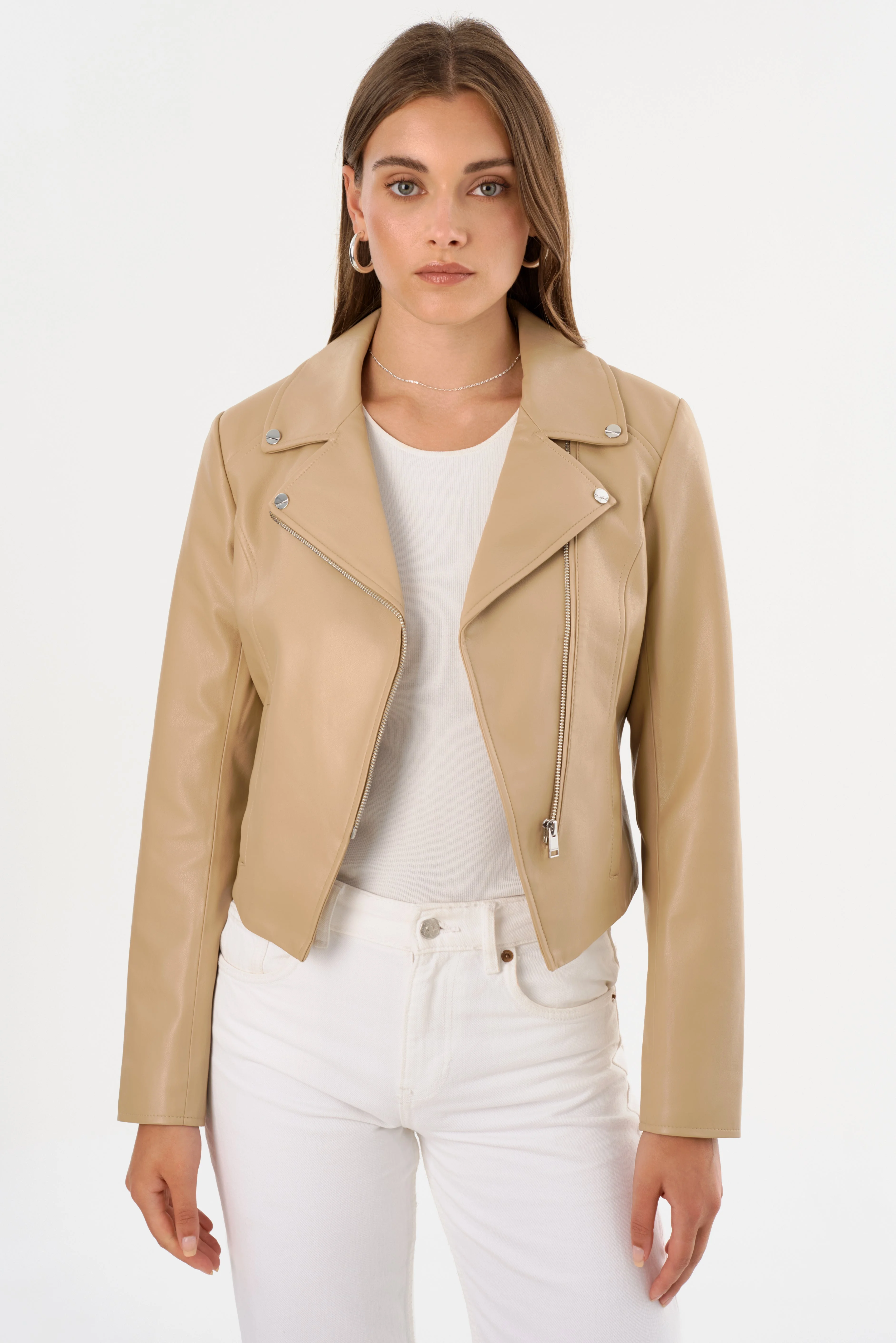 PASCALE | Fitted Faux Leather Jacket - 1