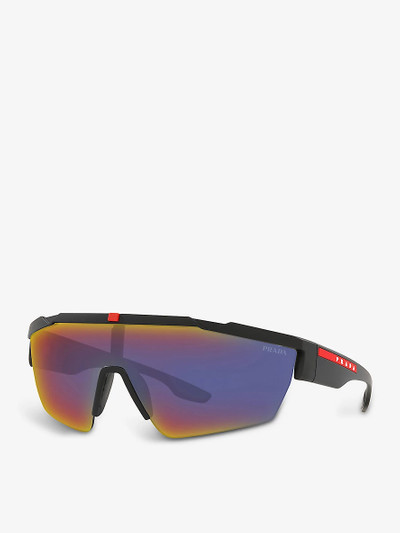 Prada PS 03XS shield-frame nylon sunglasses outlook