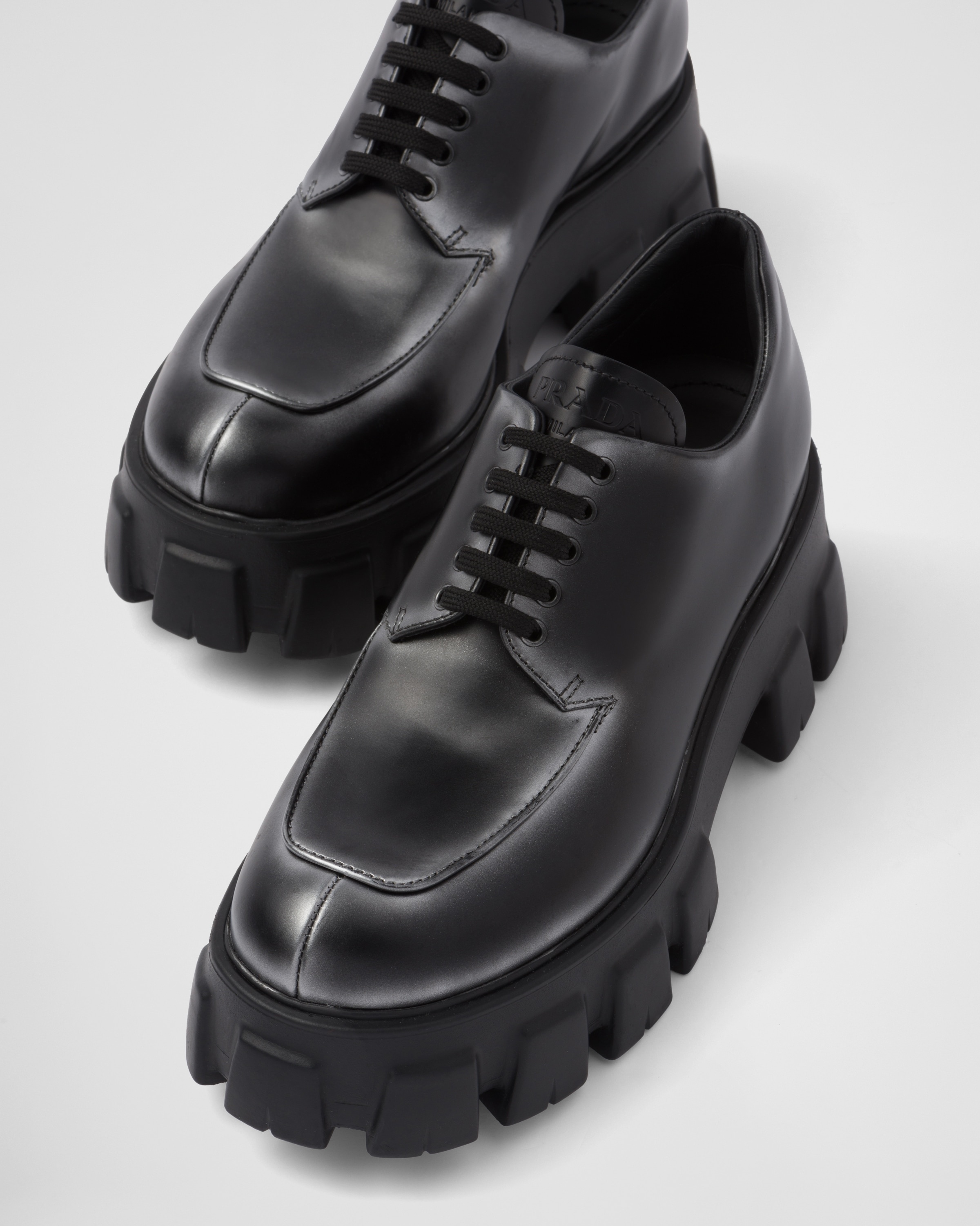 Monolith ombré brushed leather lace-ups - 6