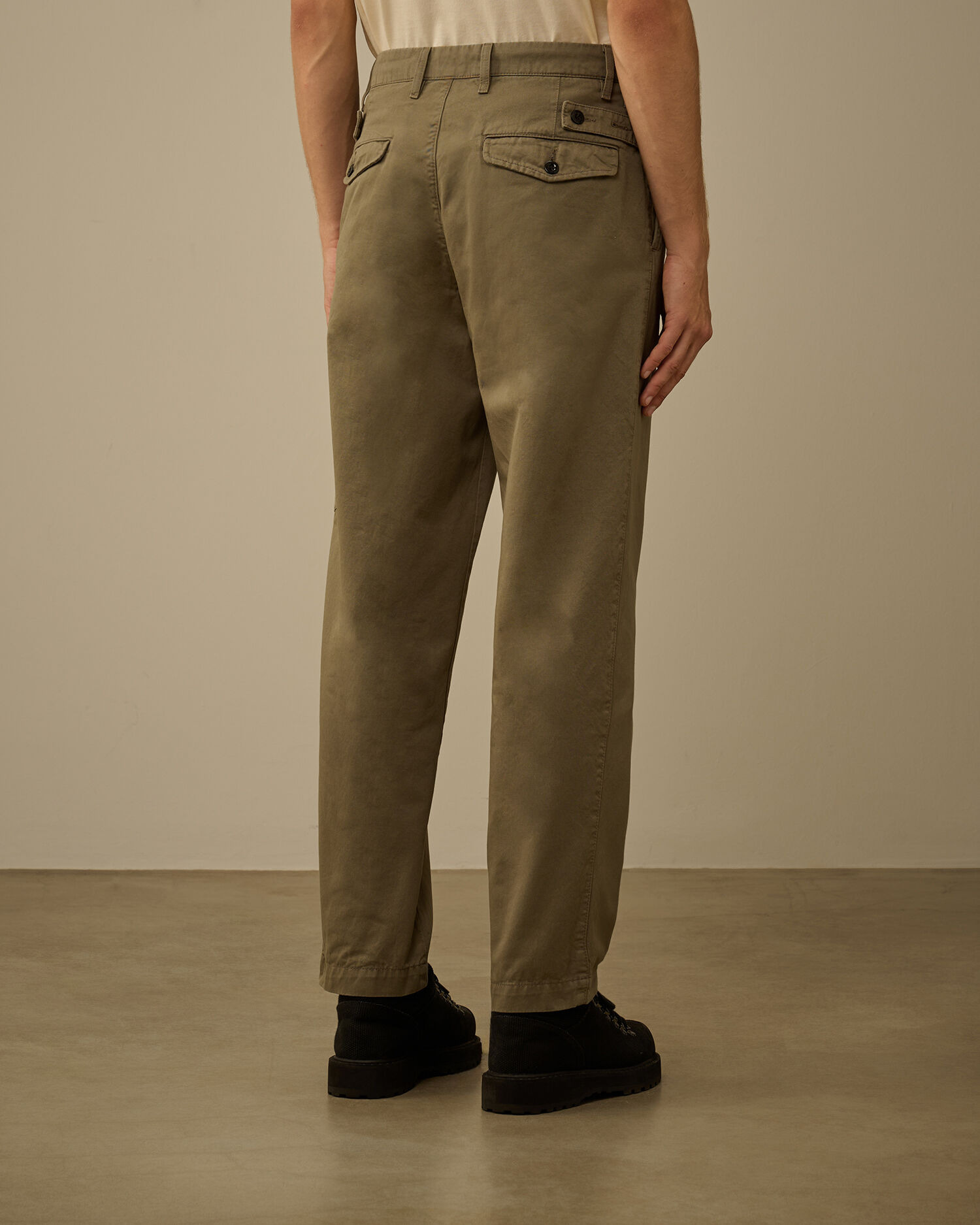 Cotton Gabardine Loose Cargo Pants - 4