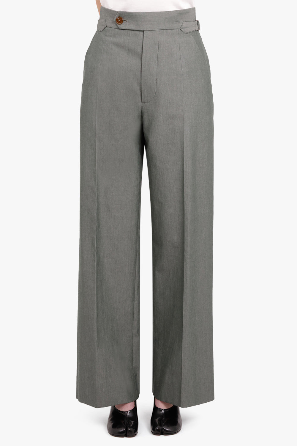LAUREN WIDE LEG TAILORED PANT | GREEN - 3