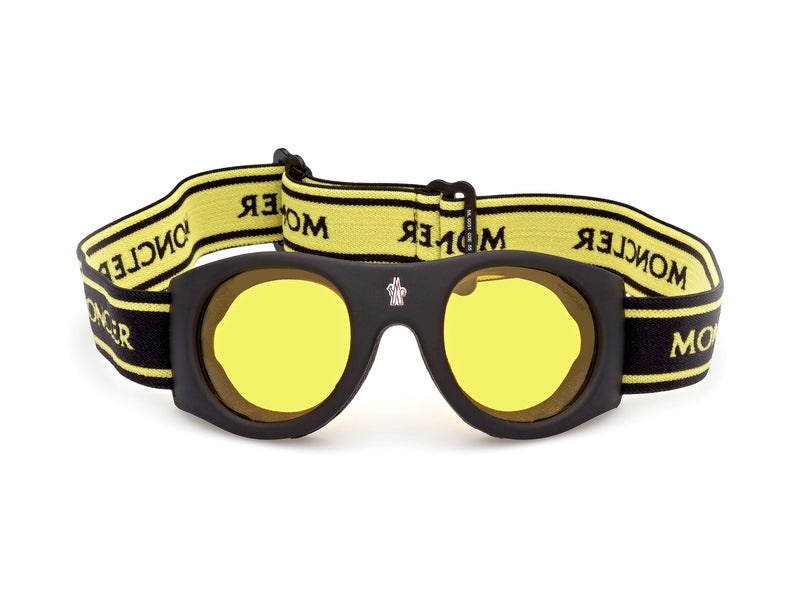 MONCLER Mask Sunglasses Yellow Black - 8
