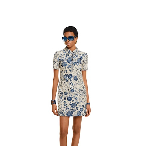 Flora cotton bouclé jacquard dress - 3