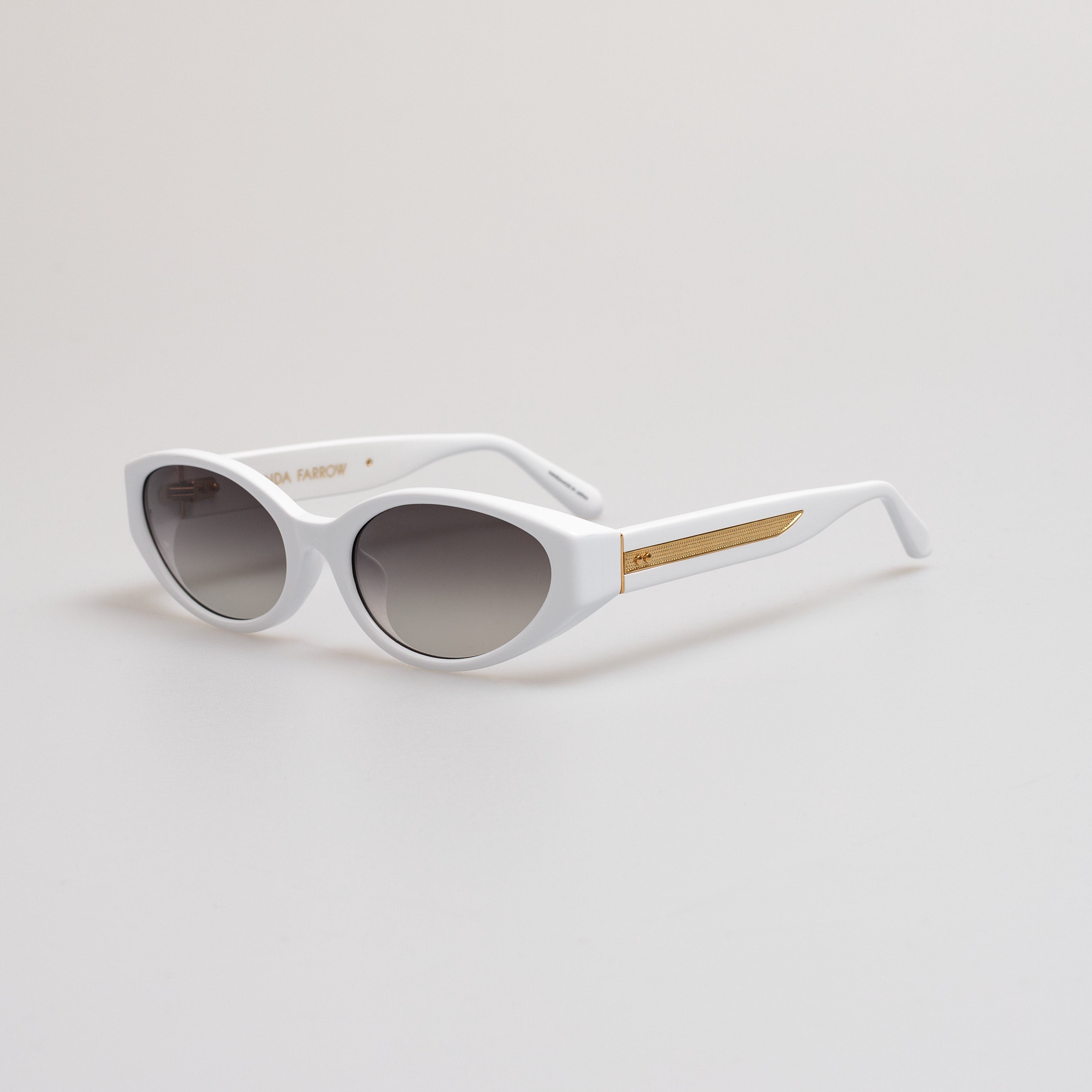 Lyra Oval Sunglasses in White - 3