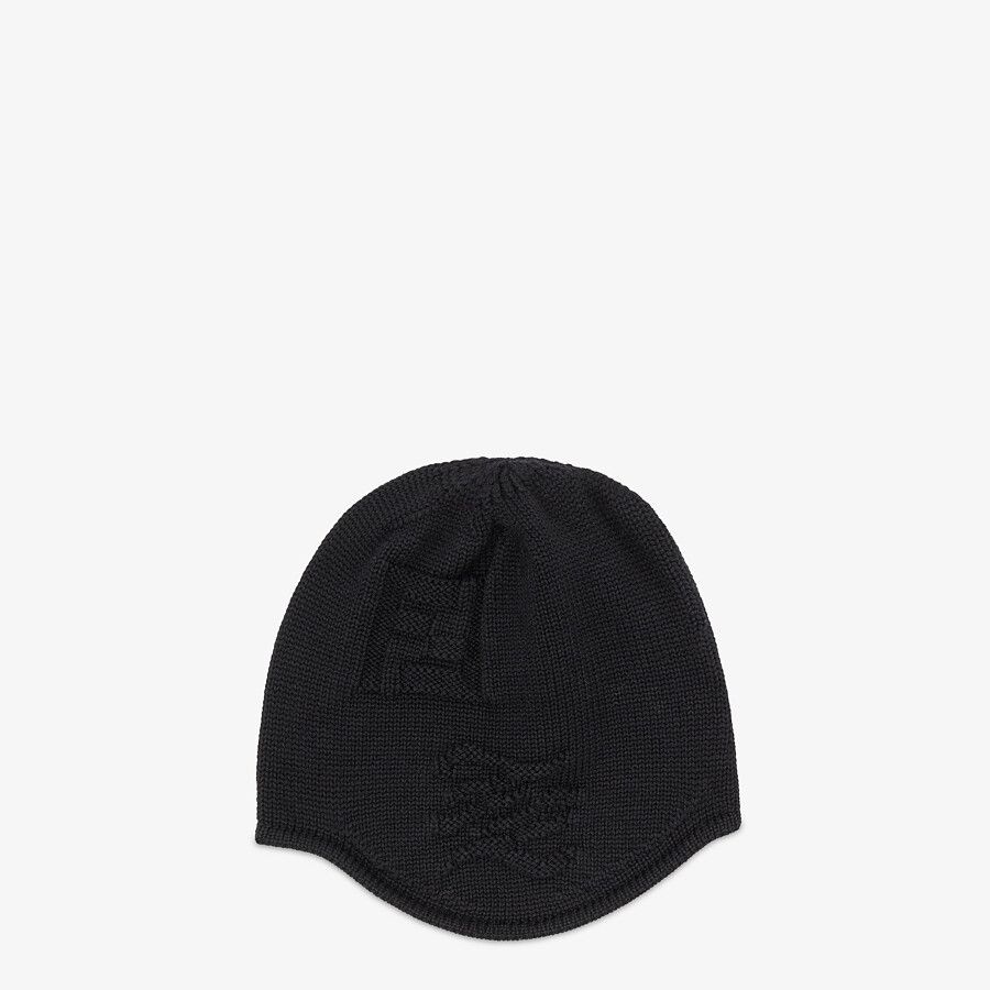 Black wool hat - 1