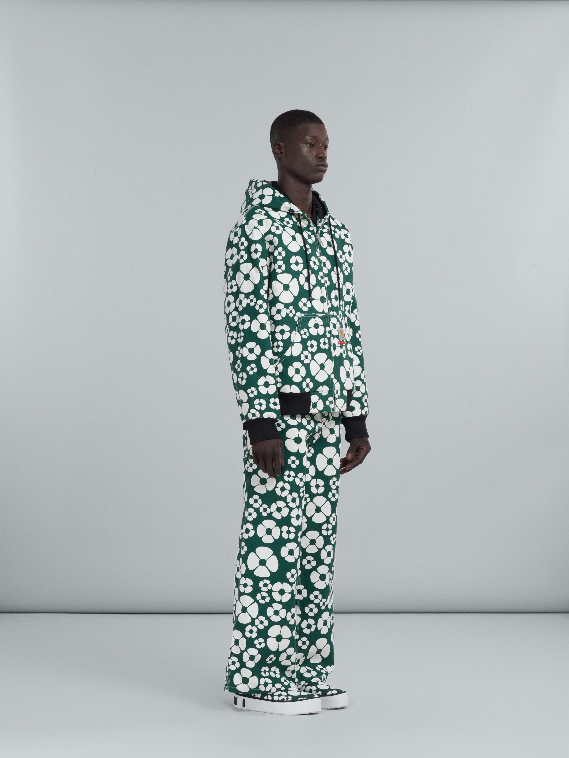 MARNI X CARHARTT WIP - GREEN LONG-SLEEVED FLORAL JACKET - 6
