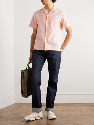 A.P.C. Lloyd Convertible-Collar Striped Organic Cotton Shirt outlook