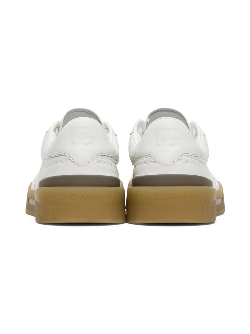 White Calfskin New Roma Sneakers 2