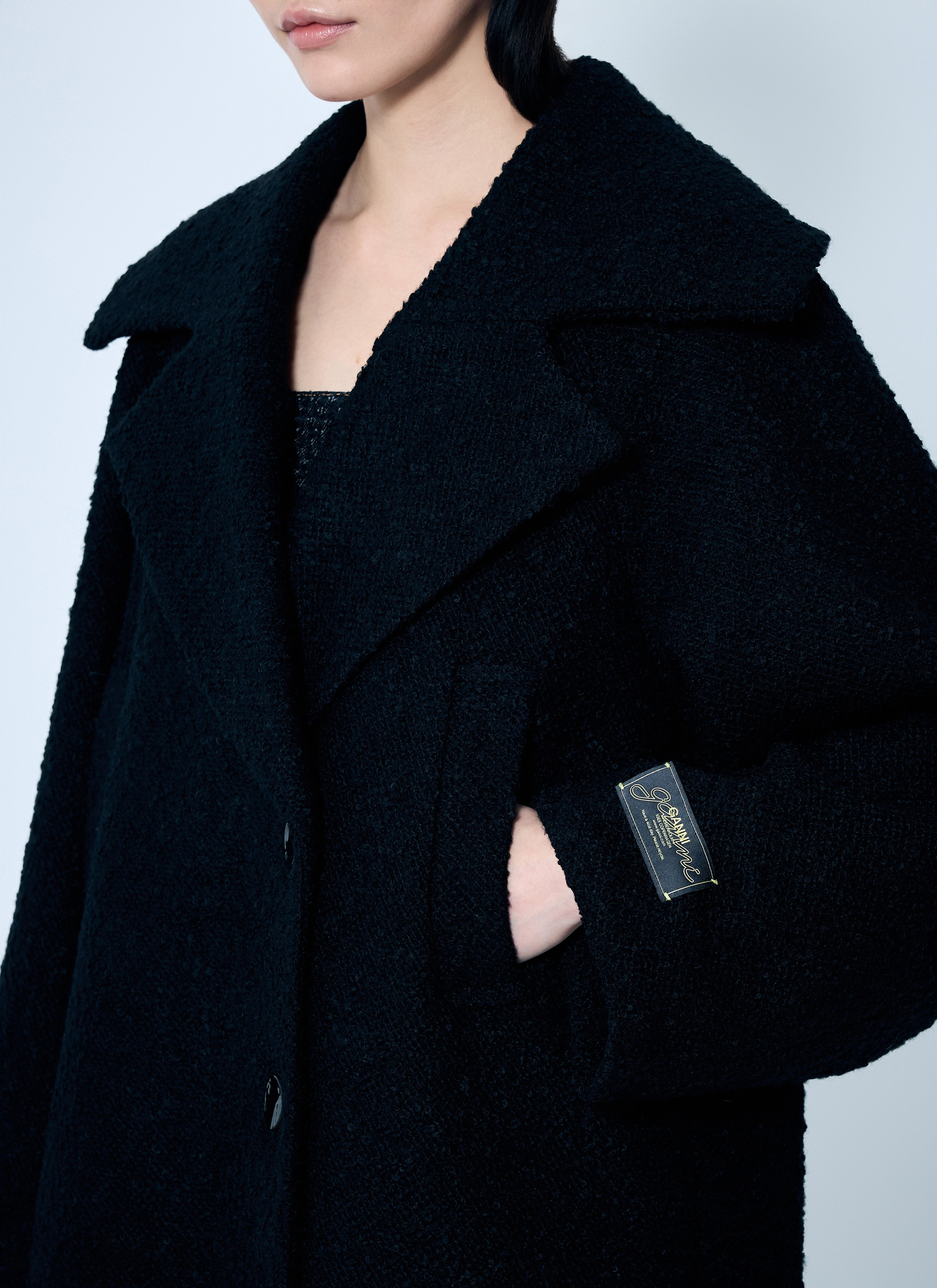 Ganni Women Boucle Wool Coat - 5