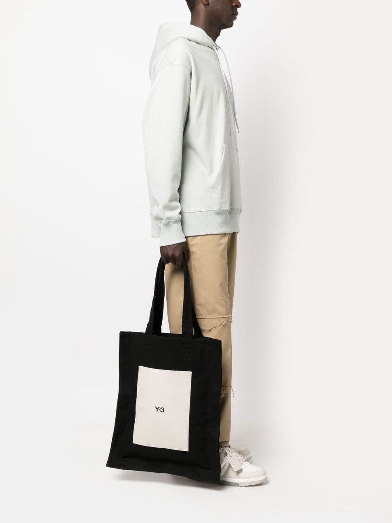 Y-3 Lux logo-print tote bag outlook