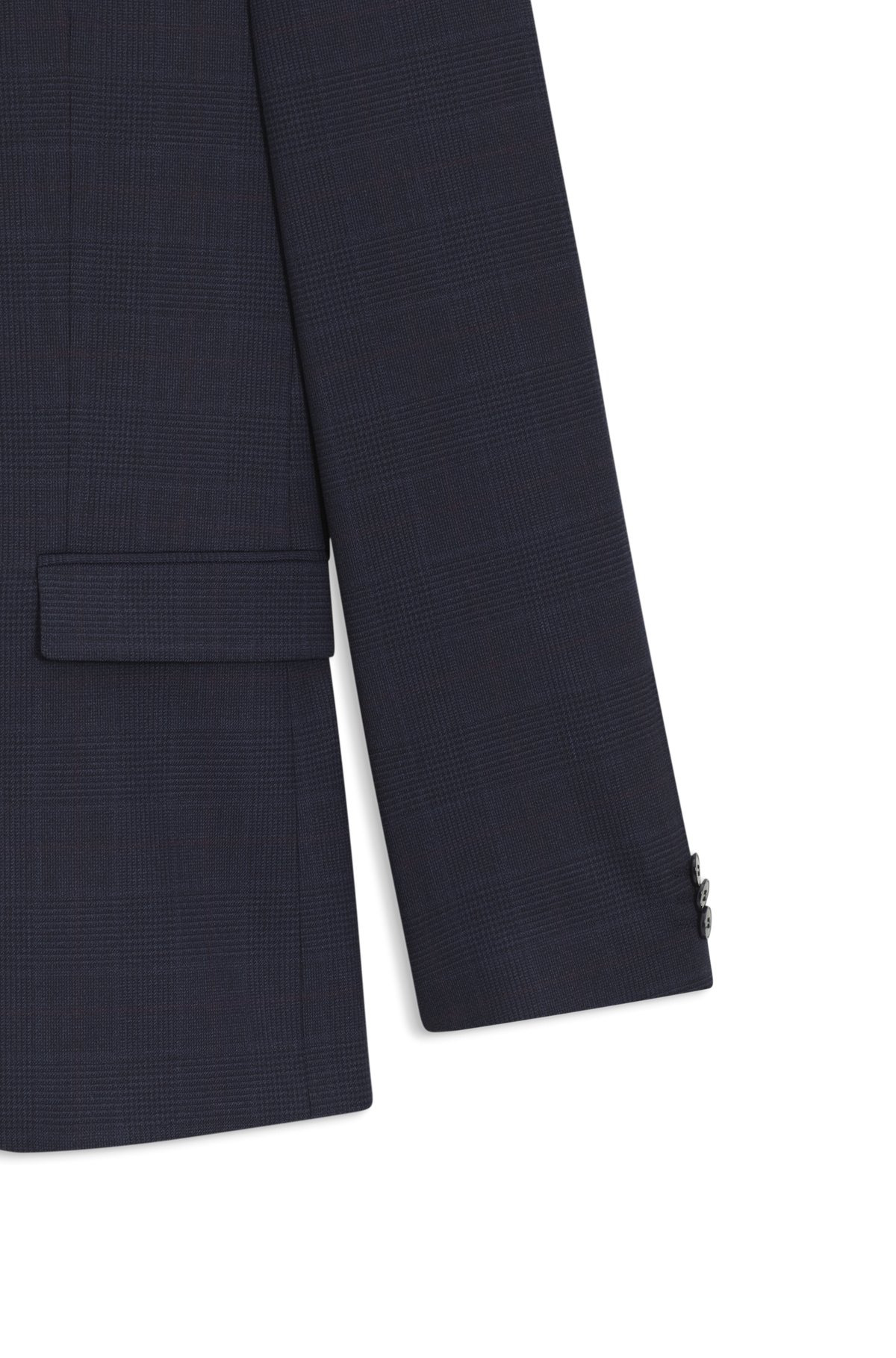 THREE-PIECE EXTRA-SLIM-FIT SUIT IN CHECKED FABRIC - 9