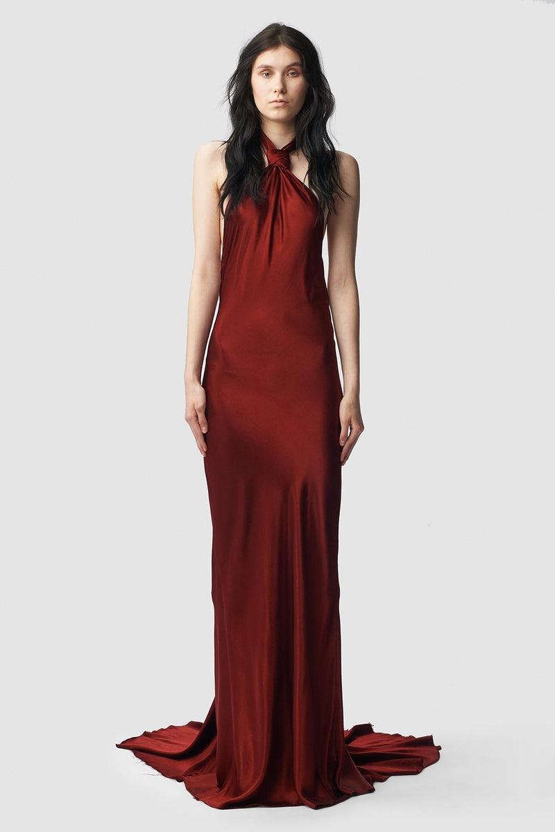 Ingeborg X-Long Tied Dress With Back Train - 1