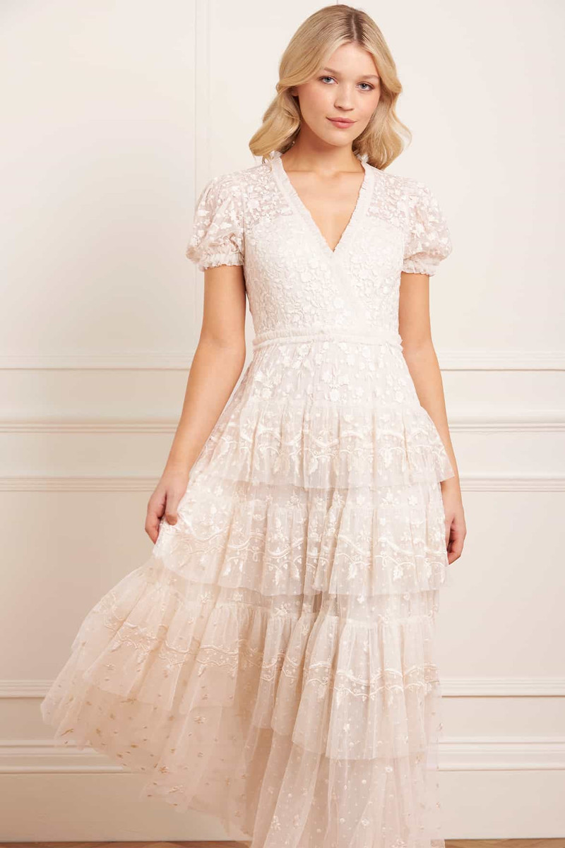 Needle & Thread Layered Lace Ankle Gown outlook