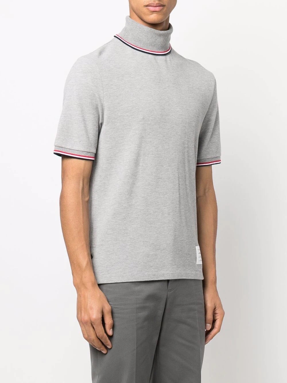 RWB-stripe roll-neck T-shirt - 3