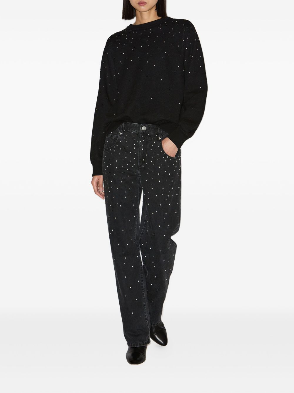 Brinsa gradient-studded jeans - 2
