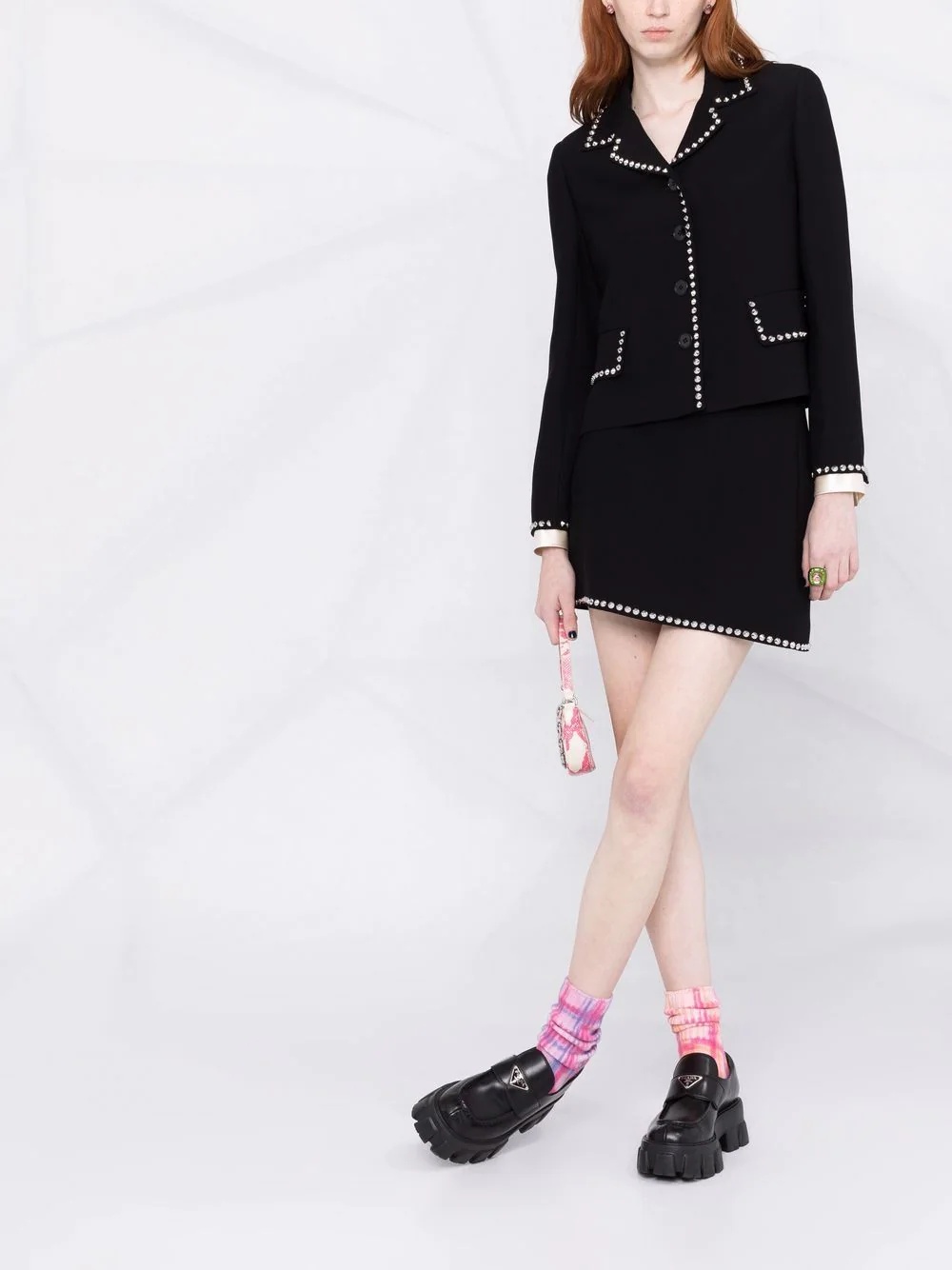 studded-trim skirt - 2