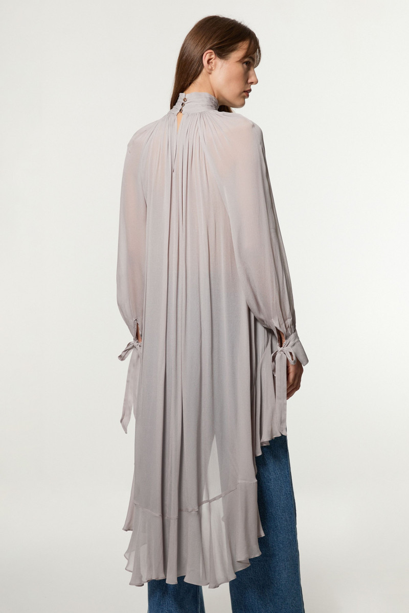 Viscose Georgette Drama Woven Maxi Blouse 5