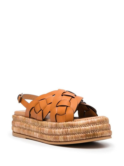 Tod's 45mm woven leather sandals outlook