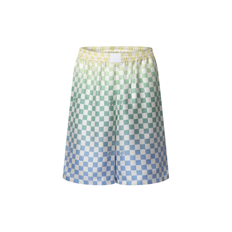Damier Gradient Printed Silk Shorts - 1