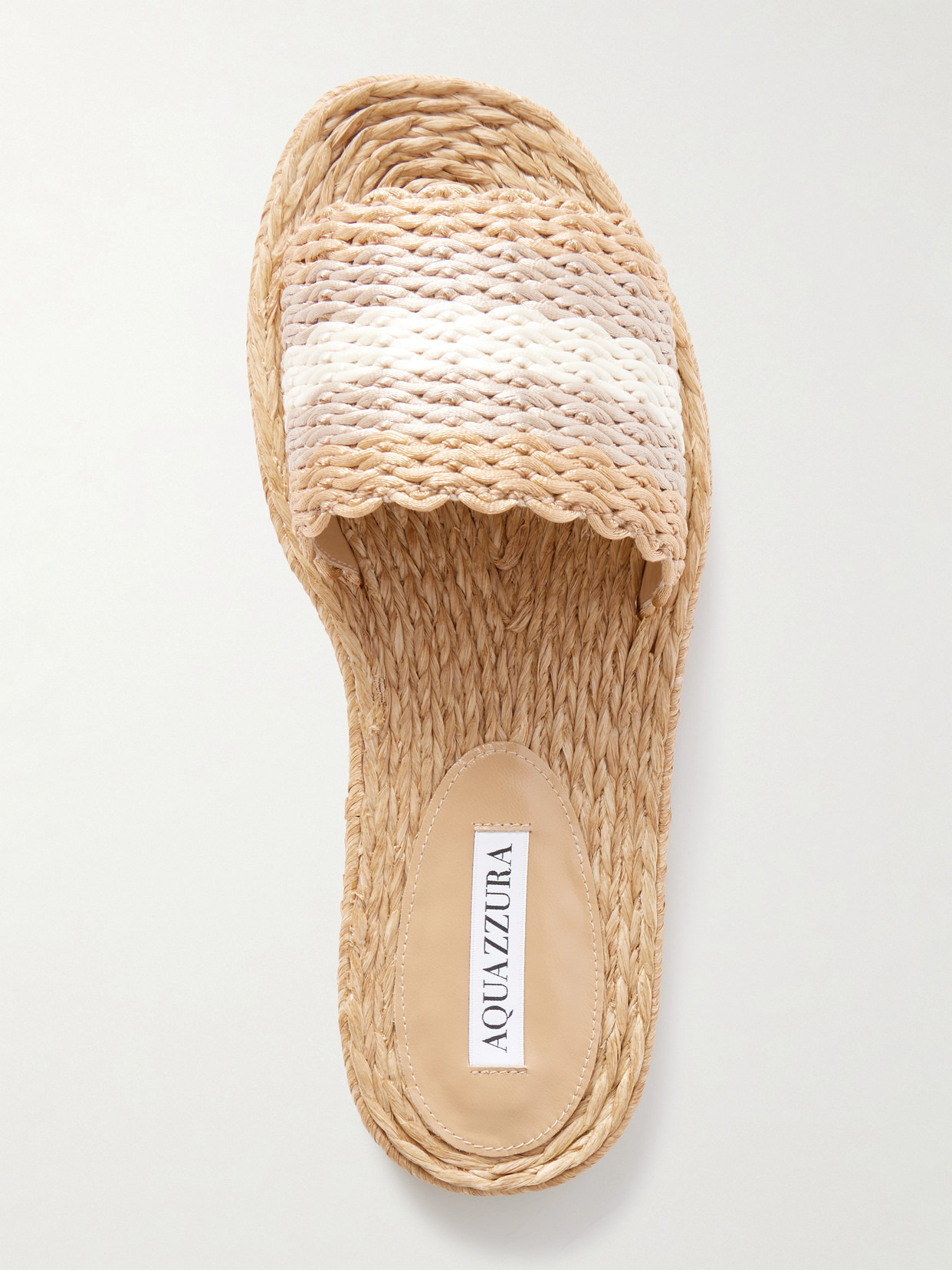 Playa Striped Woven Metallic Raffia Sandals - 5