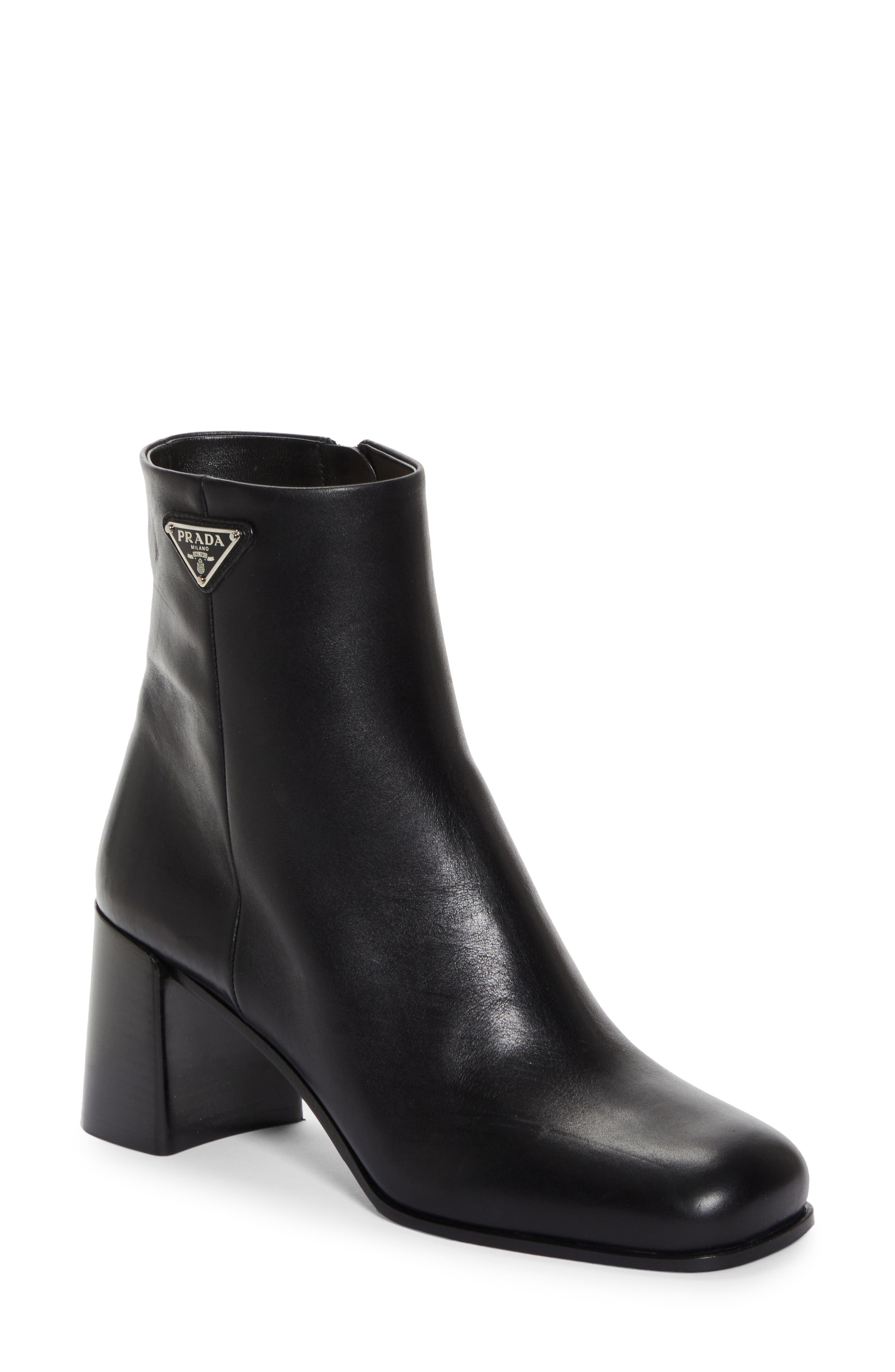 Prada Logo Bootie in Nero at Nordstrom - 1