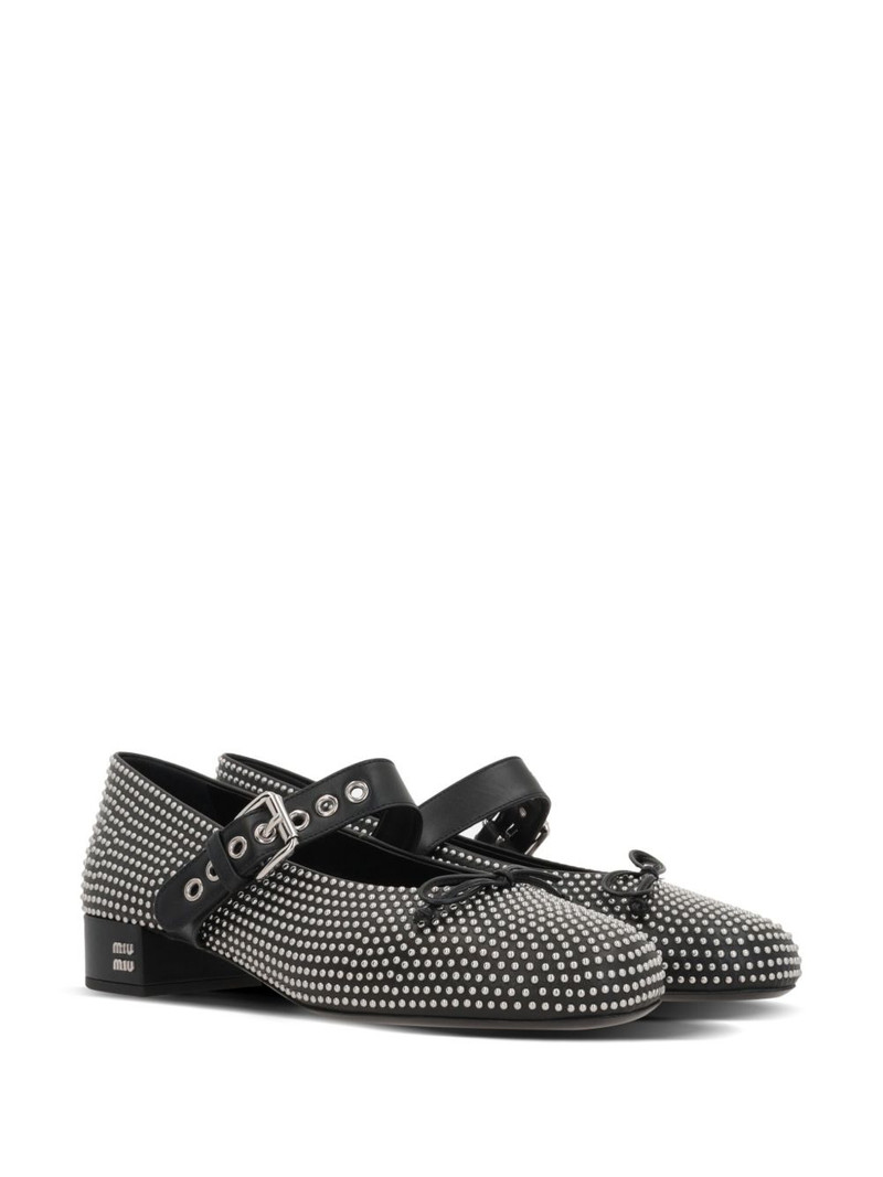 Miu Miu 25mm buckled ballerina shoes outlook