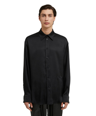 MSGM Solid color cellulose "Croco Satin" shirt outlook
